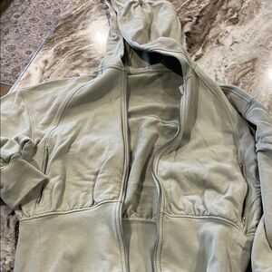 Lululemon Light Green Zip-Up Hoodie